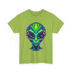 Psychedelic Alien Head T-Shirt | Neon Extraterrestrial Art