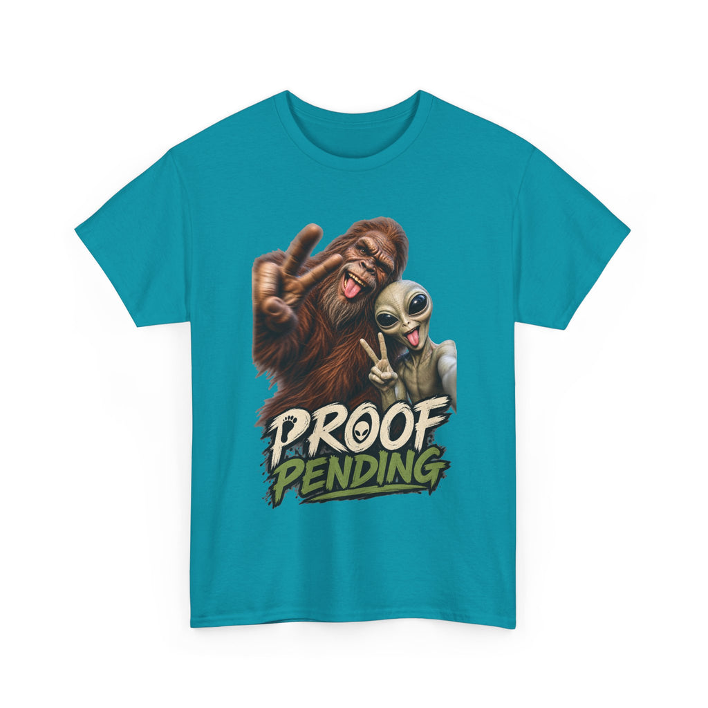 Proof Pending Sasquatch & Alien Tee | Funny Cryptid UFO Graphic Shirt