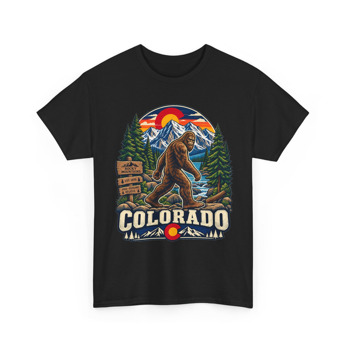 Colorado Bigfoot Mountain Scene T-Shirt