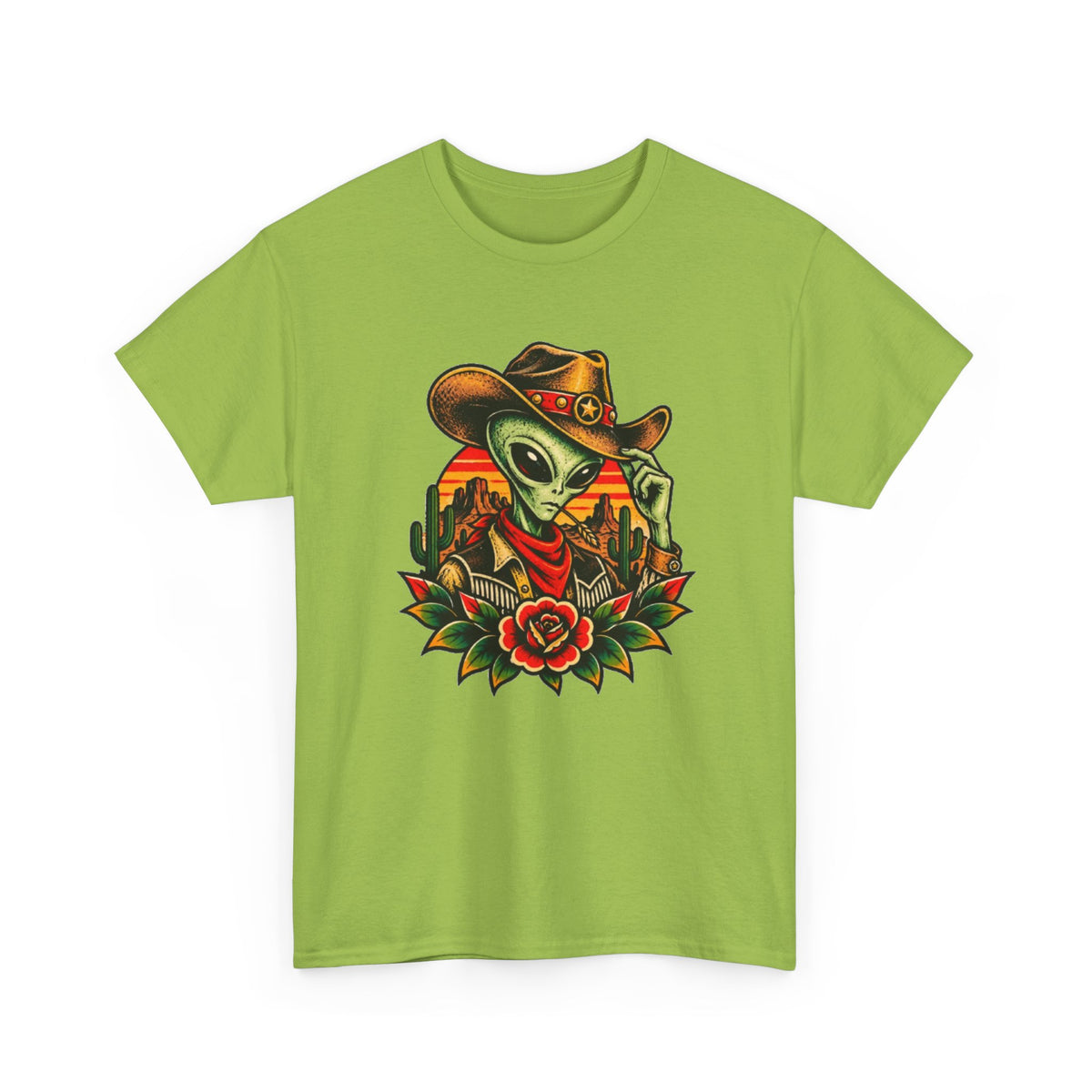 Cowboy Alien T-Shirt — Western Desert Alien Graphic Tee