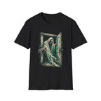 Haunted Door Grim Reaper Gothic Halloween T-Shirt