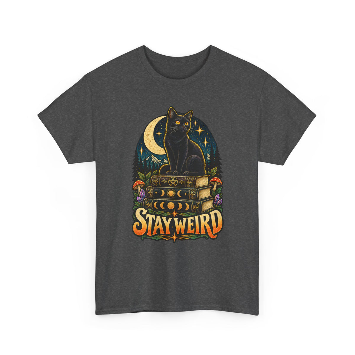 Stay Weird Black Cat T-Shirt