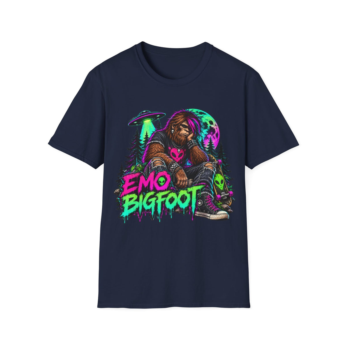 Emo Bigfoot Graphic T-Shirt