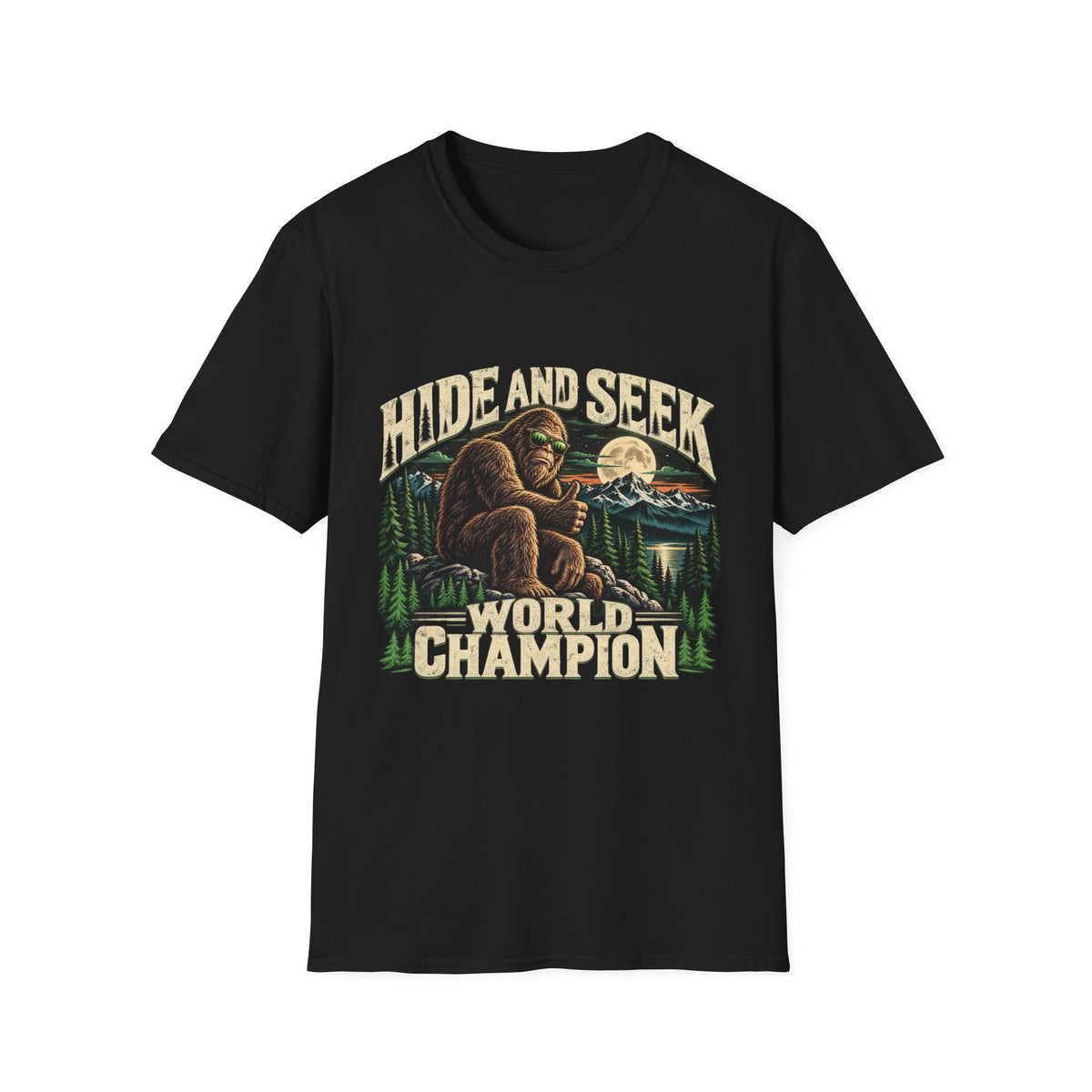 Hide and Seek World Champion Bigfoot Graphic T-Shirt