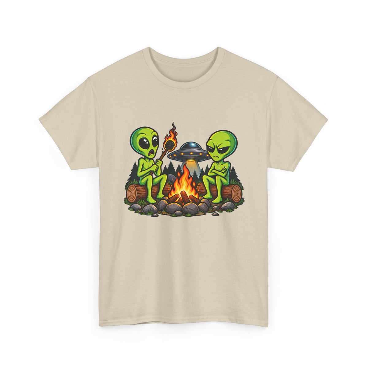 Alien Campfire Graphic T-Shirt