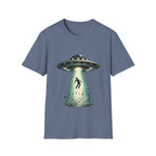 Alien Abduction Beam T-Shirt | UFO Abducting Person Graphic