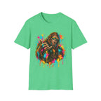 Colorful Bigfoot Paint Splatter  T-Shirt