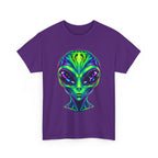 Psychedelic Alien Head T-Shirt | Neon Extraterrestrial Art