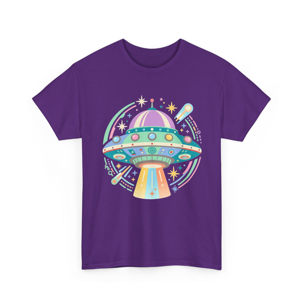 Pastel UFO spaceship T-Shirt | colorful alien saucer illustration