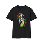 Gothic Skeleton Coffin Rose T-Shirt