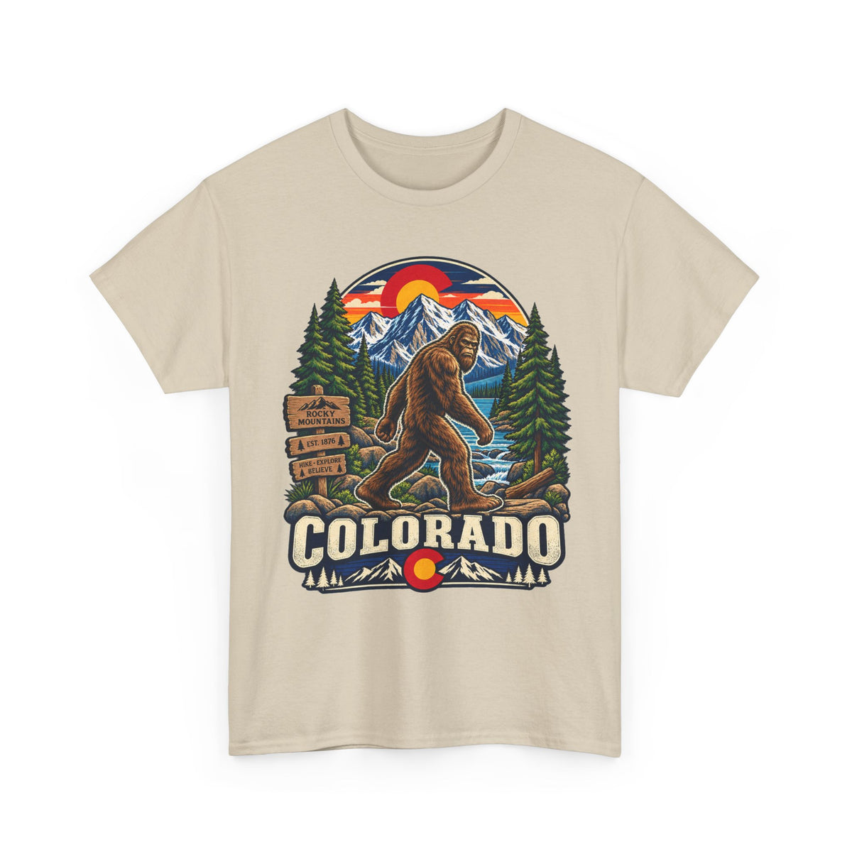 Colorado Bigfoot Mountain Scene T-Shirt