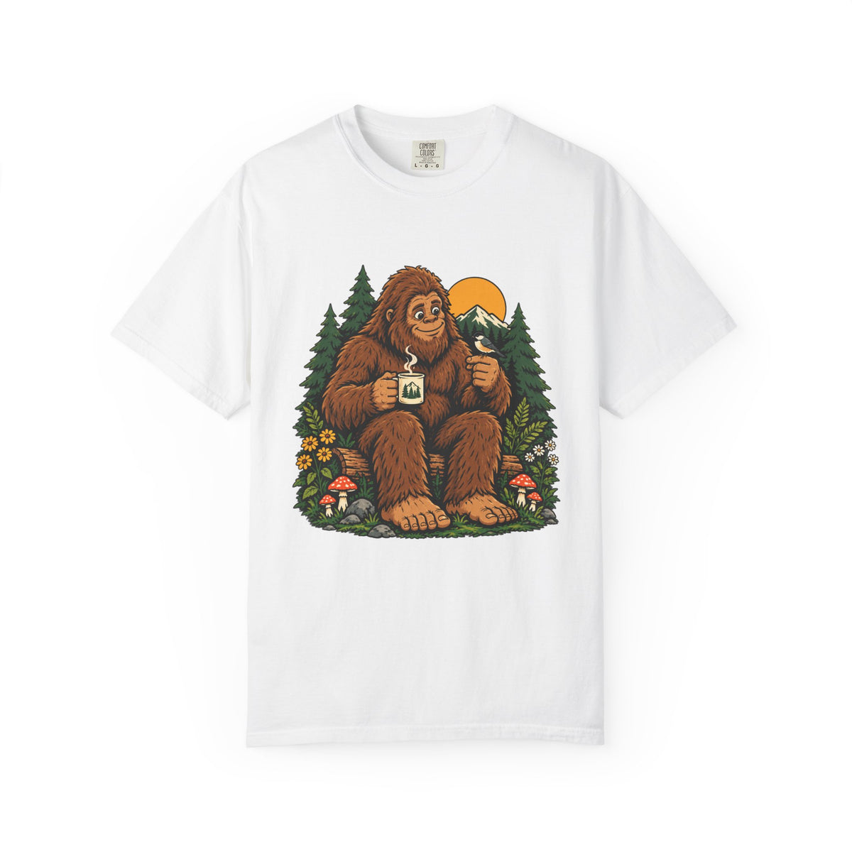 Sasquatch Coffee in the Pines Graphic T-Shirt