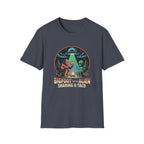 Bigfoot and Alien Sharing a Taco Graphic T-Shirt
