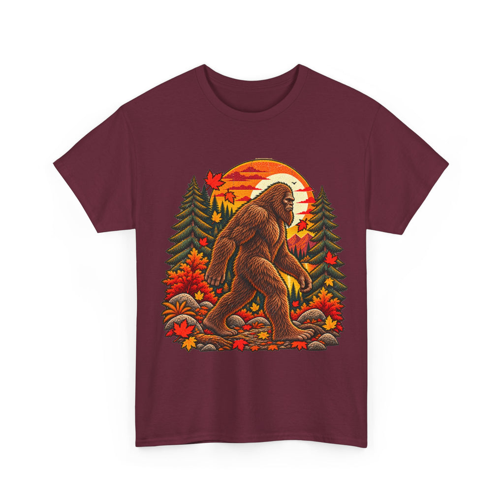 Autumn Bigfoot T-Shirt | Sasquatch Forest Moon Tee