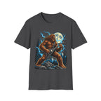 Bigfoot Playing Guitar Mountain Forest T-Shirt