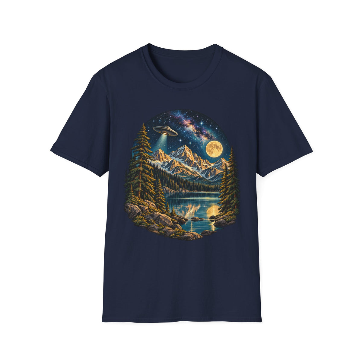 Moonlit Mountain Lake T-Shirt