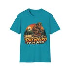Too Weird to Be Seen Bigfoot Mountain Biking T-Shirt