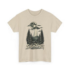 UFO Sighting Graphic Tee | Alien Abduction Forest Night