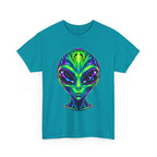 Psychedelic Alien Head T-Shirt | Neon Extraterrestrial Art