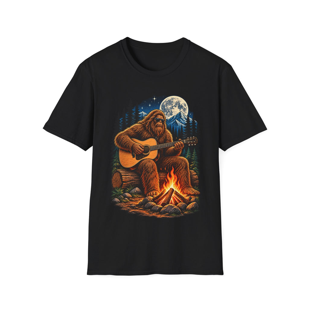 Bigfoot Campfire Guitar T-Shirt