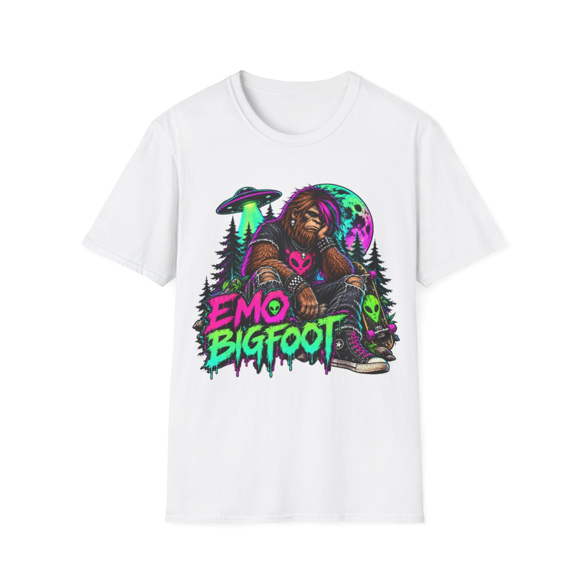 Emo Bigfoot Graphic T-Shirt
