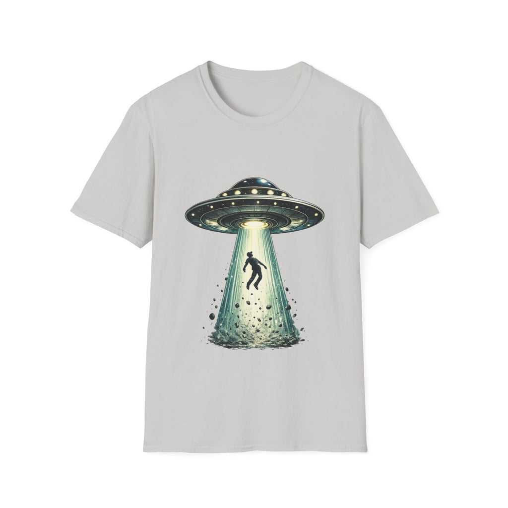 Alien Abduction Beam T-Shirt | UFO Abducting Person Graphic