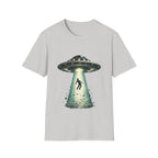 Alien Abduction Beam T-Shirt | UFO Abducting Person Graphic
