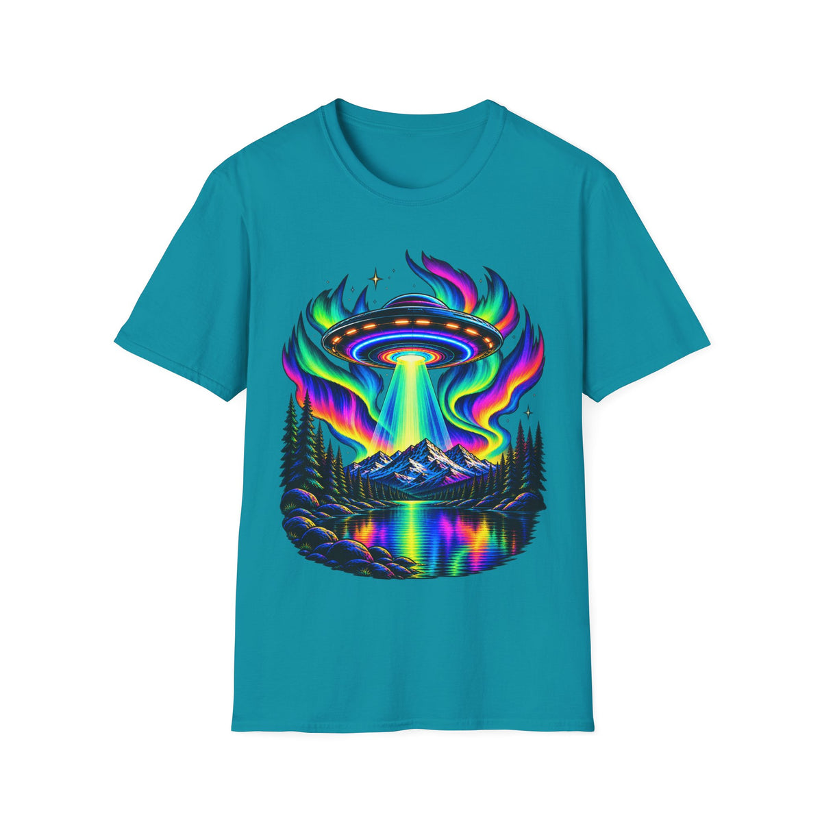 Neon UFO Abduction T-Shirt