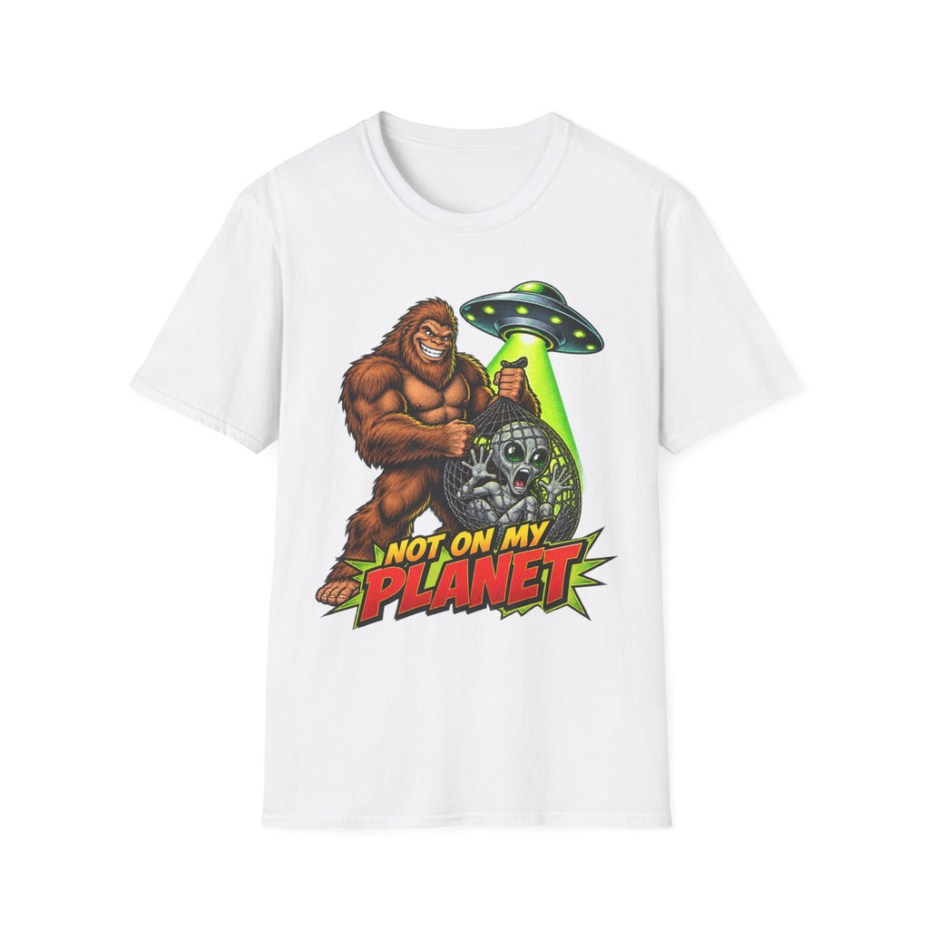 Sasquatch vs UFO 'Not On My Planet' Graphic T-Shirt