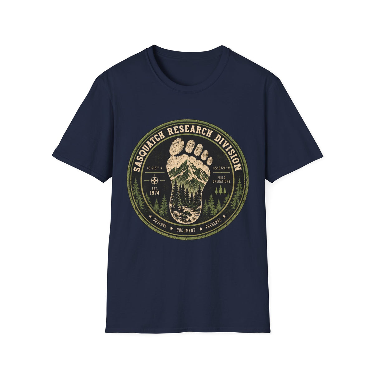 Sasquatch Research Division T-Shirt – Vintage Bigfoot Explorer Tee