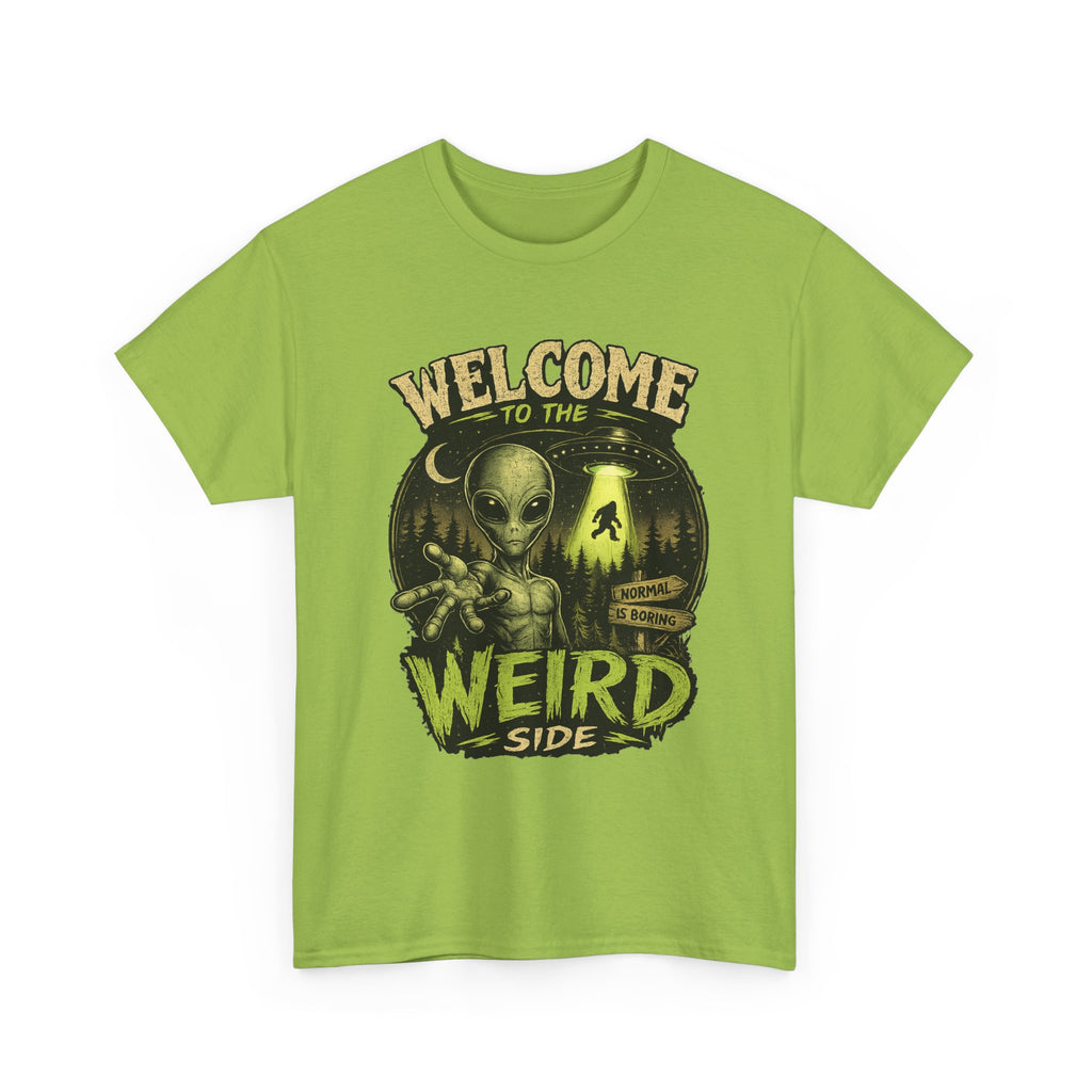 Welcome to the Weird Side T-Shirt | Alien Skull Illustration