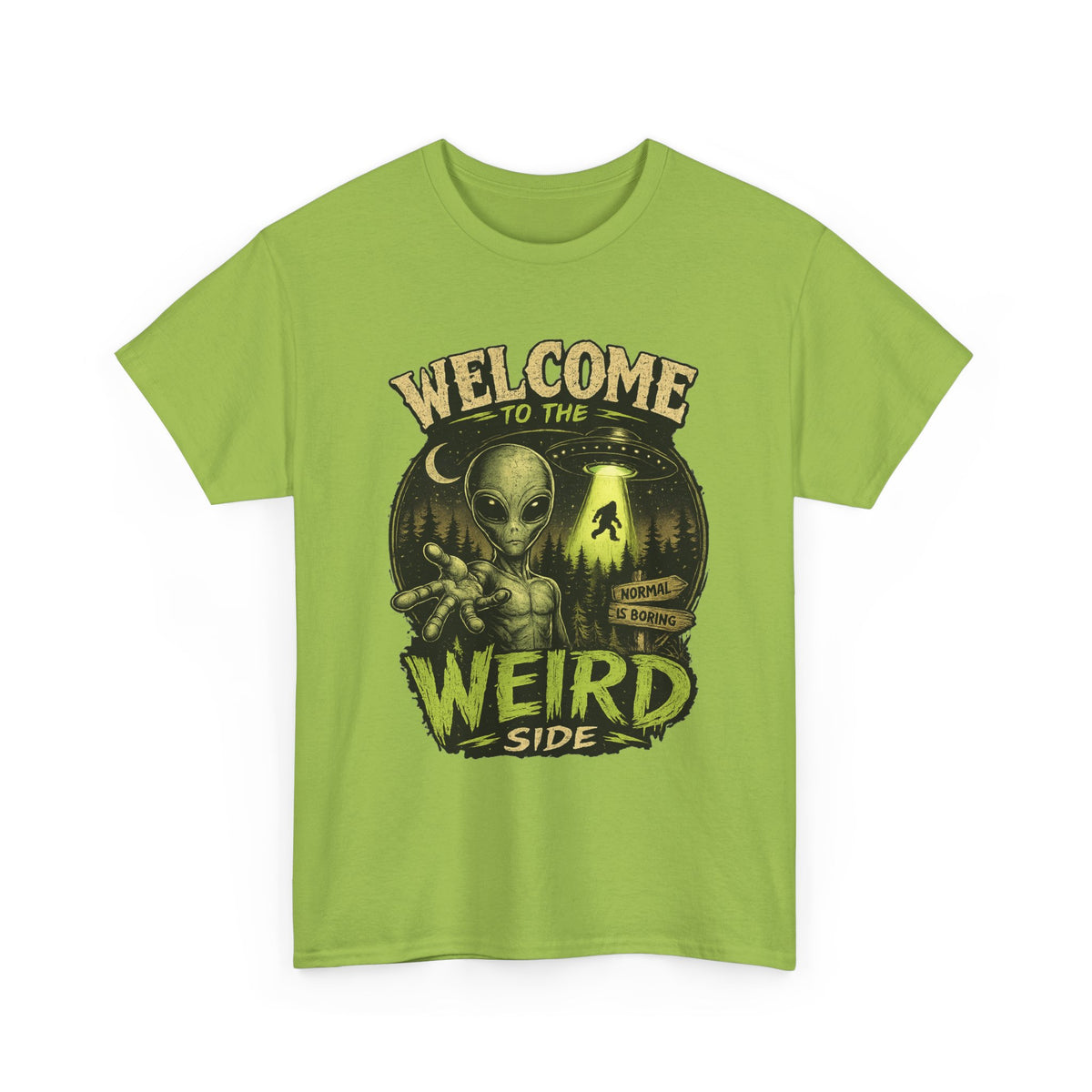 Welcome to the Weird Side T-Shirt | Alien Skull Illustration