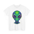 Psychedelic Alien Head T-Shirt | Neon Extraterrestrial Art