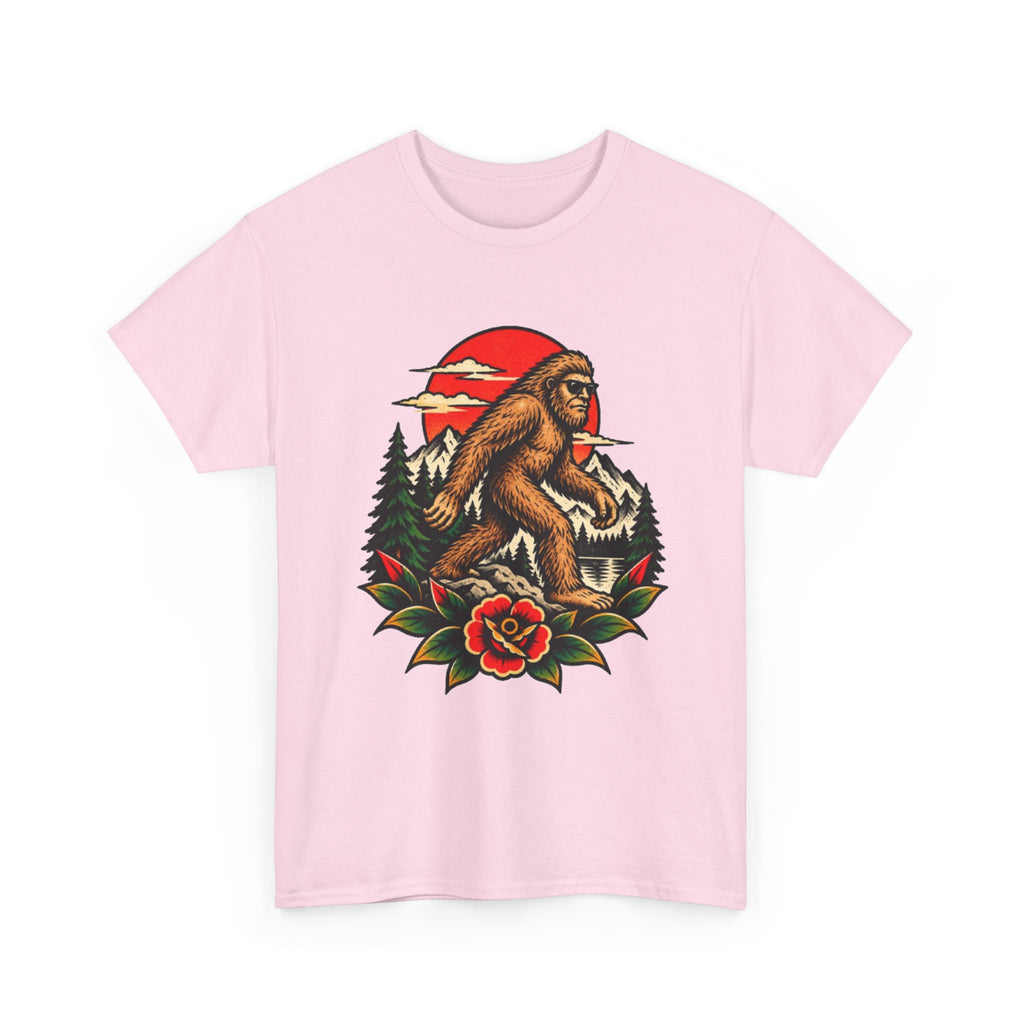 Bigfoot Forest Sunset T-Shirt — Sasquatch Vintage Graphic Tee