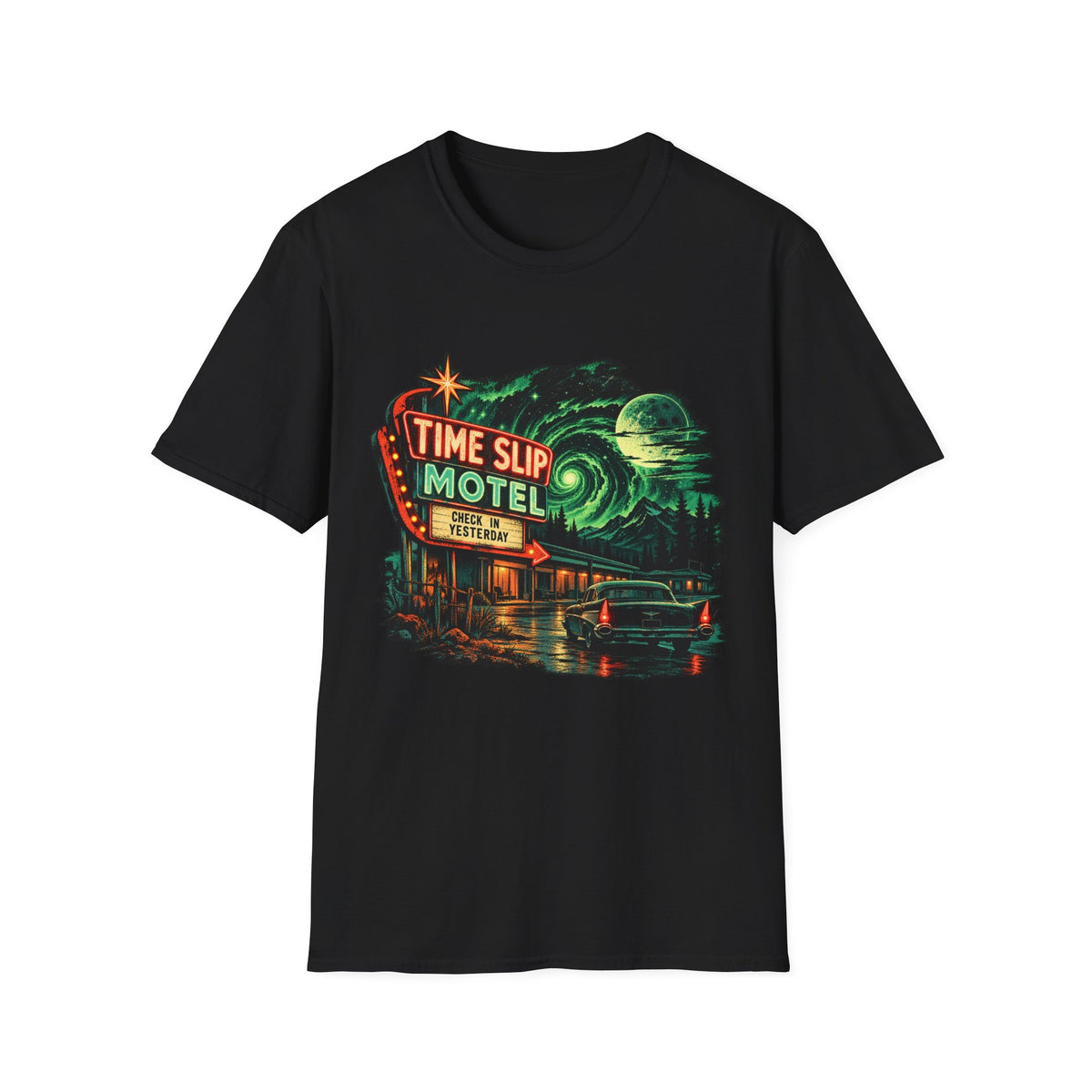 Time Slip Motel Retro Neon T-Shirt