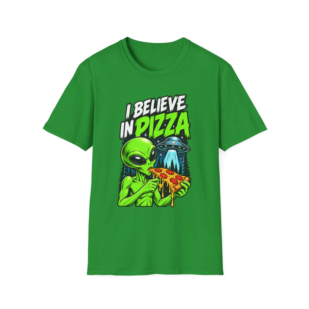 I Believe in Pizza Alien T-Shirt