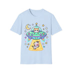 Kawaii Cat UFO Abduction T-Shirt