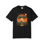 UFO Mountain Sunset Graphic T-Shirt
