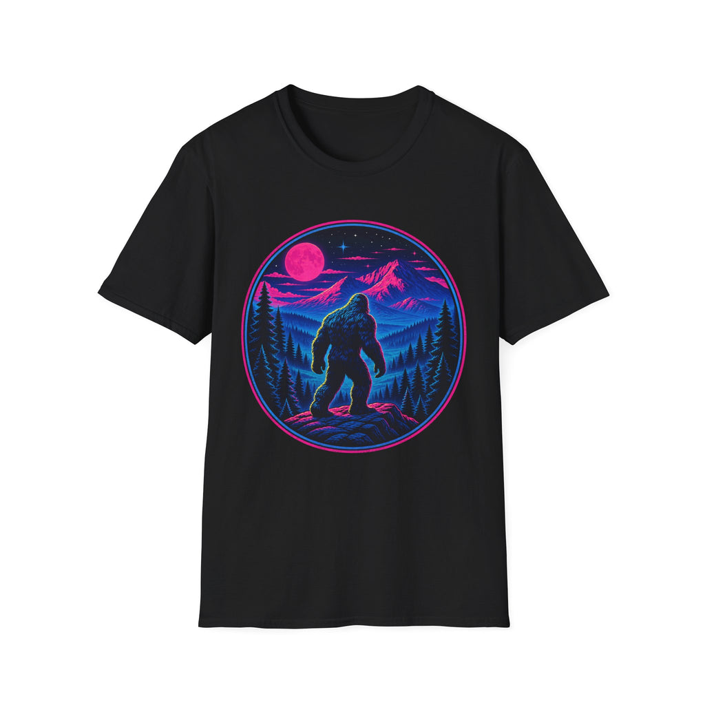 Bigfoot Neon Night Forest T-Shirt