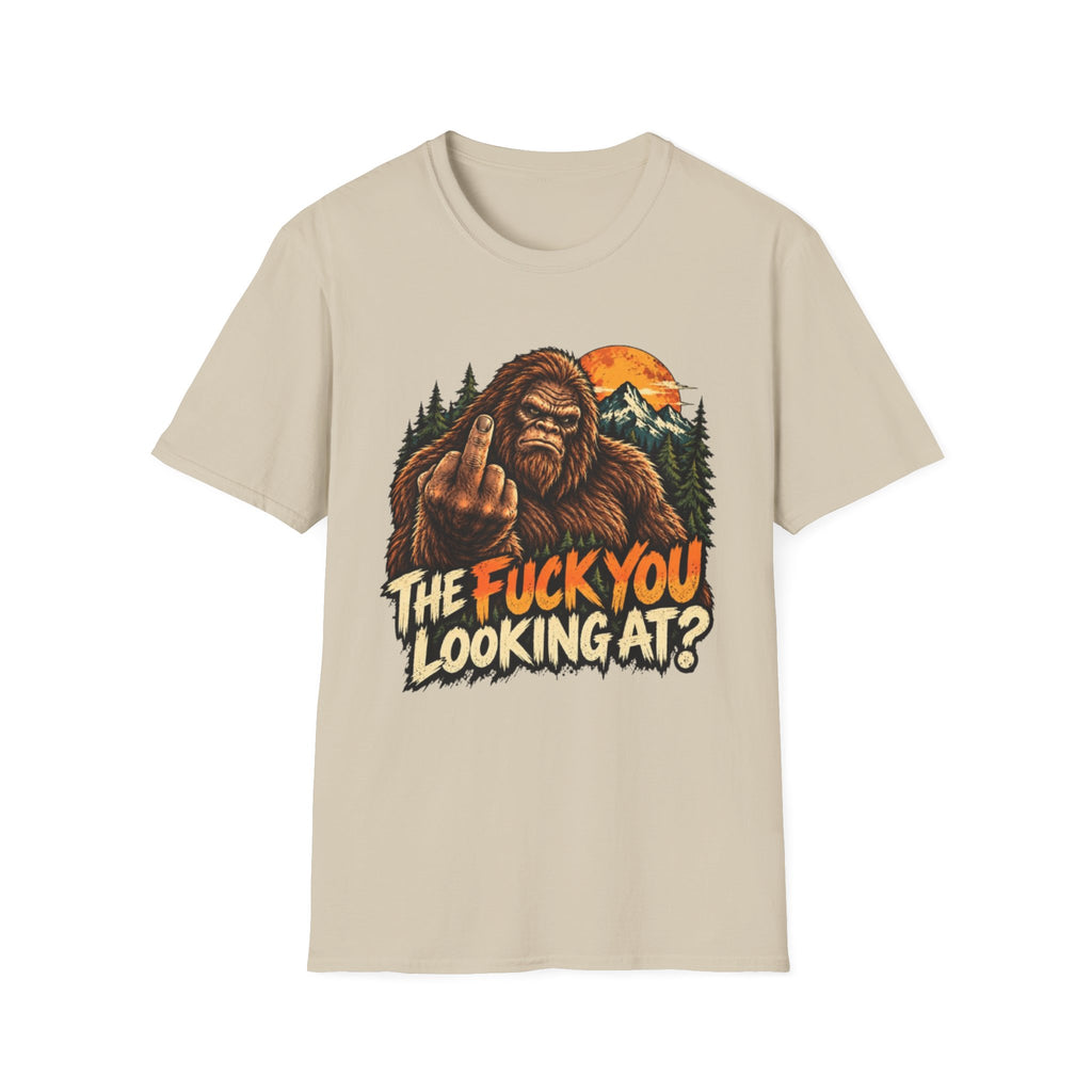 Funny Bigfoot “The Fuck You Looking At?” Graphic T-Shirt