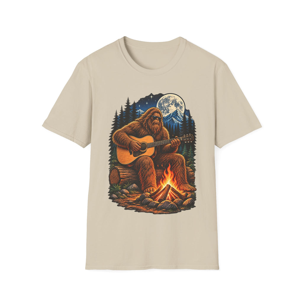 Bigfoot Campfire Guitar T-Shirt