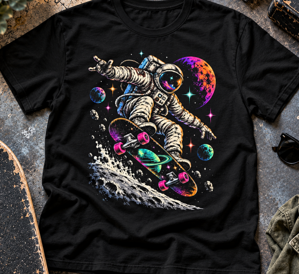 Astronaut Skateboard T-Shirt