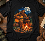 Bigfoot Campfire Guitar T-Shirt