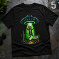 Cat Abduction UFO Tee | Alien Spaceship Graphic Shirt