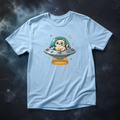 Whimsical Cute Cat UFO Tee