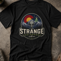 Strange Colorado alien mountains T-Shirt | UFO retro badge tee
