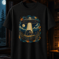 UFO Abduction Forest Scene T-Shirt | Alien Spaceship Moonlight