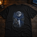 Moonlit Lake with Sitting bigfoot T-Shirt | Full Moon Night Nature Scene