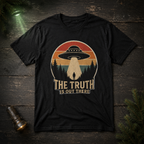 The Truth Is Out There UFO Tee | Alien Abduction Vintage Sunset