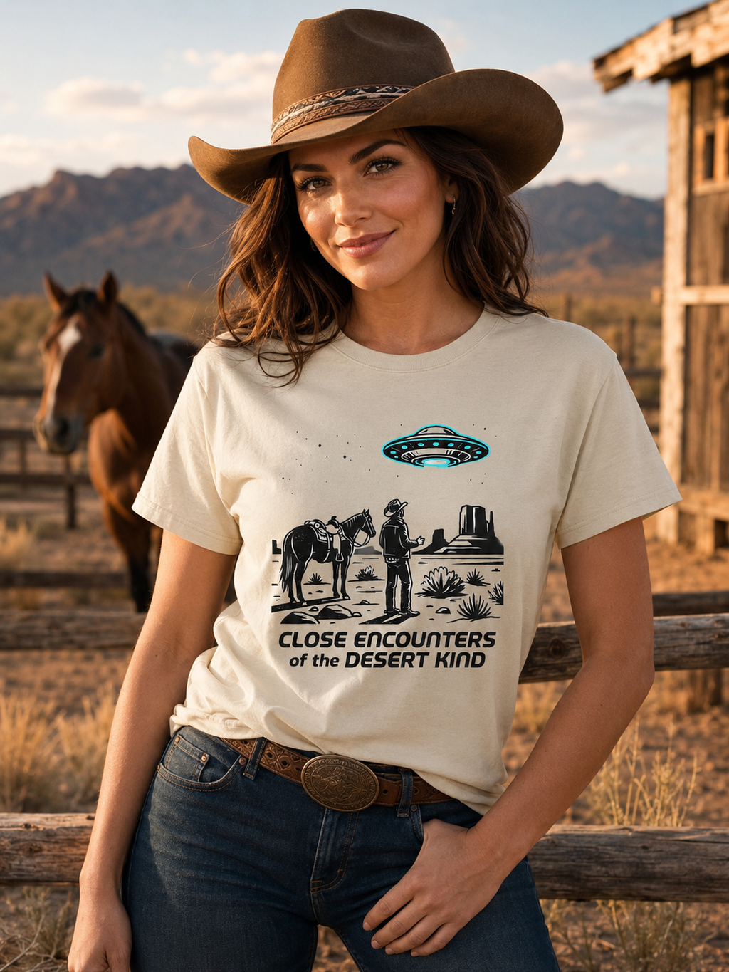 Vintage Sci-Fi Western T-Shirt